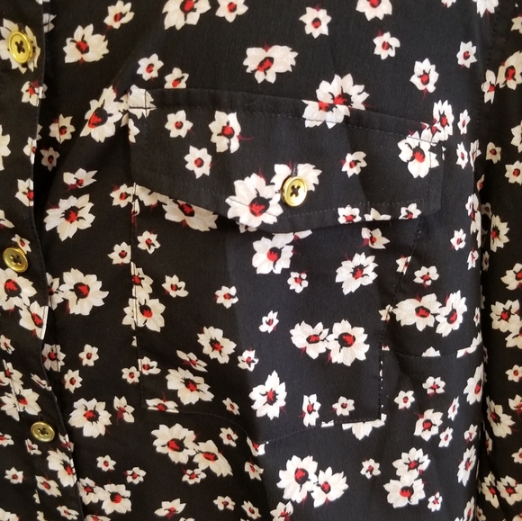 JONES NEW YORK Floral Button Down Blouse - Picture 5 of 8